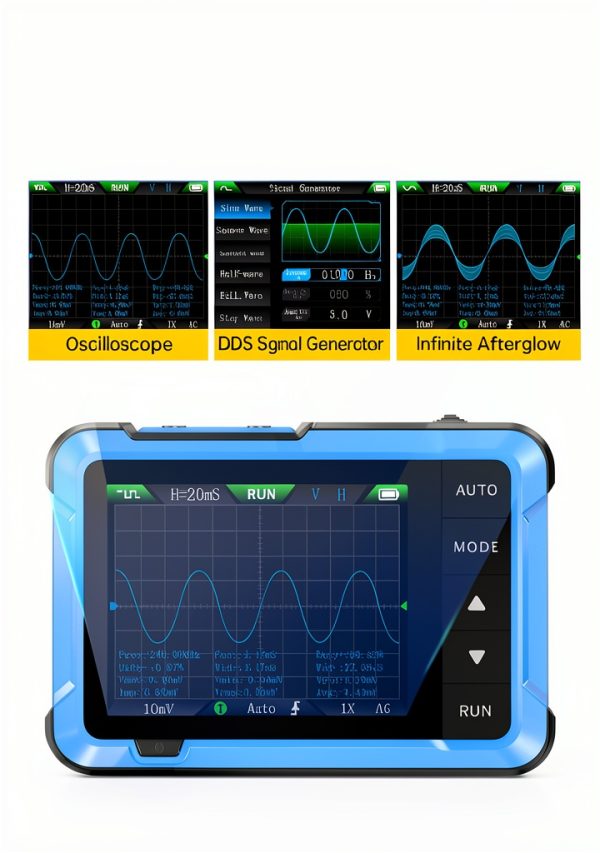 FNIRSI DSO153 Portable Oscilloscope 10MHz Bandwidth Signal Generator-2