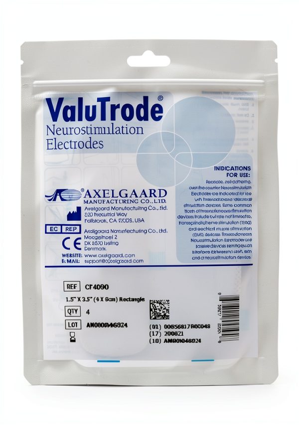 Physical Therapy 82183 Axelgaard ValuTrode Cloth Electrodes, 1.5" x 3.5" Rectangle, Pack of 40-0