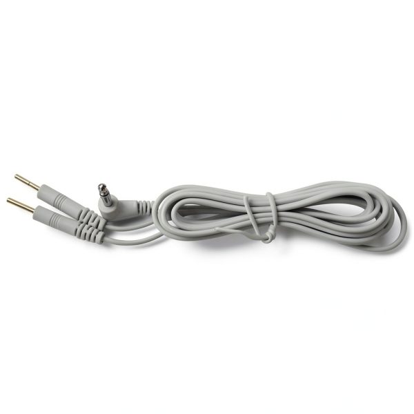DC 3.5mm Length 60'' Electrode Wires for Tens EMS Machine 2-pin Cables Standard Connection 3.5mm Reusable 2mm Plug in Long-Life Massage Machine, Pack of 2-4