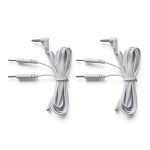 DC 3.5mm Length 60'' Electrode Wires for Tens EMS Machine 2-pin Cables Standard Connection 3.5mm Reusable 2mm Plug in Long-Life Massage Machine, Pack of 2-0