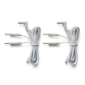 DC 3.5mm Length 60'' Electrode Wires for Tens EMS Machine 2-pin Cables Standard Connection 3.5mm Reusable 2mm Plug in Long-Life Massage Machine, Pack of 2-0